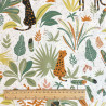 Printed Cotton FELIKO White / Green Multicolored